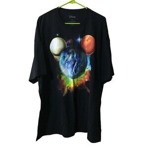 DISNEY MICKEY MOUSE SOLAR SYSTEM EARTH PLANETS T-SHIRT MENS 3XL